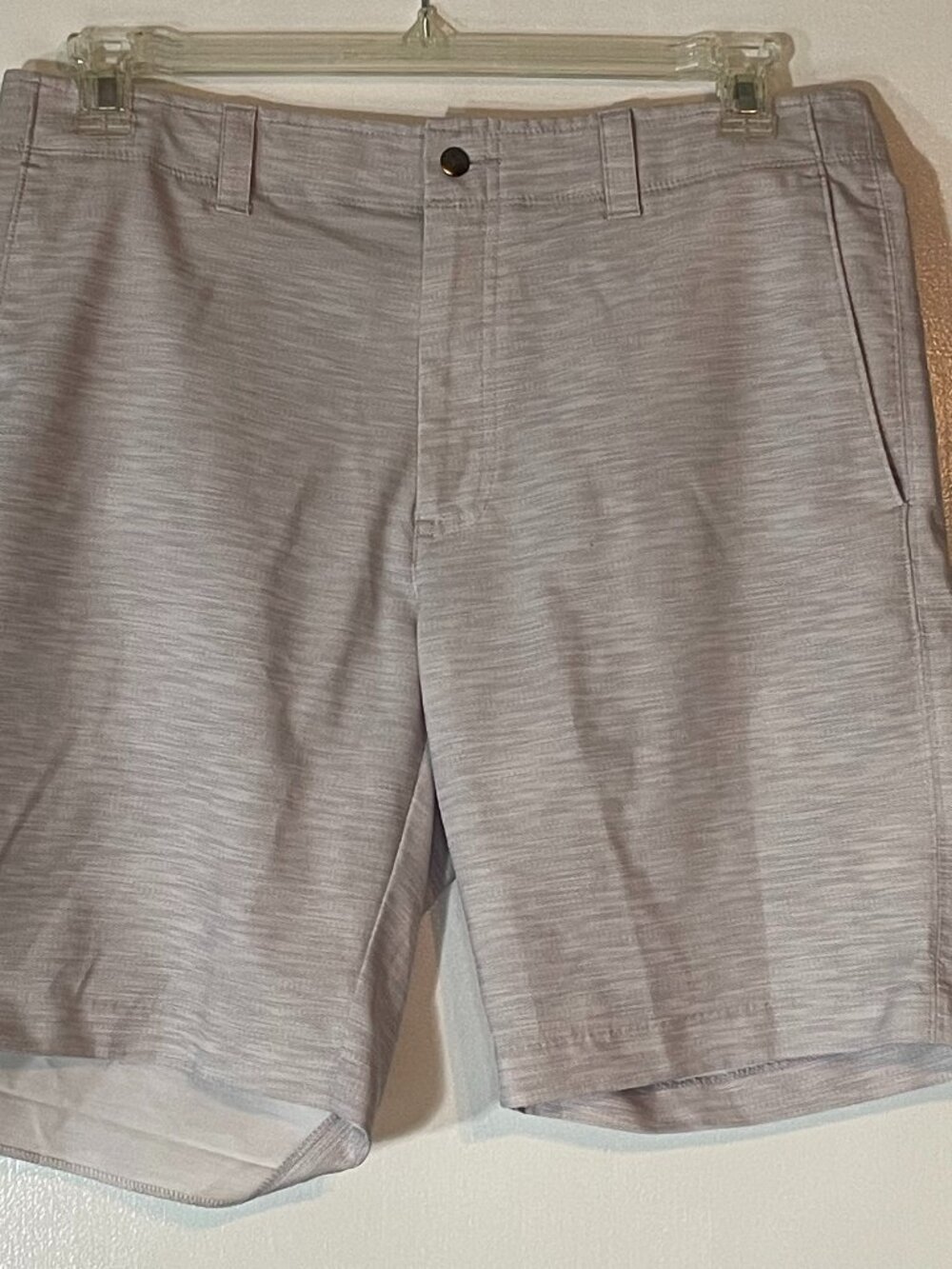Callaway Men’s Light Gray Golf Shorts Size 34 Polyester Blend Good Condition